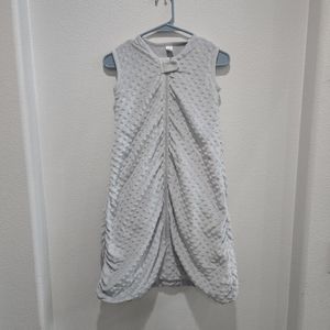 baby sleep sack, exyra thick and soft, light grey size 18 mos. to 24 mos.